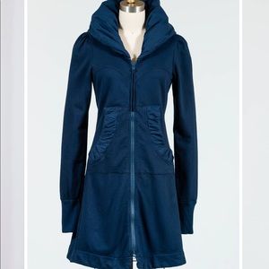 Prairie Underground long cloak hoodie in midnight (blue) L